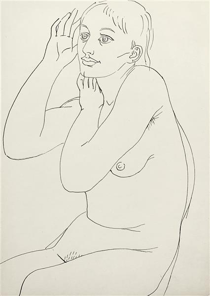 Nude sitting, c.1965 - c.1975 - Hryhorii Havrylenko