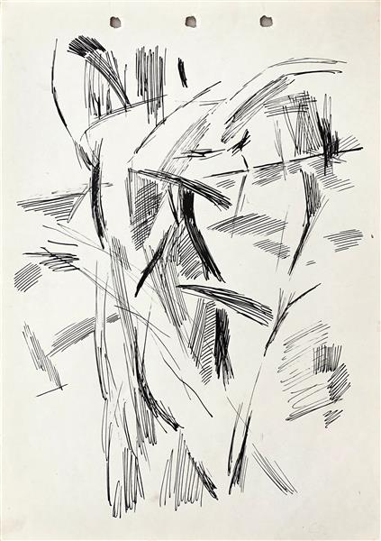 Abstract composition (Sketch for "Nika"), c.1963 - Hryhorii Havrylenko