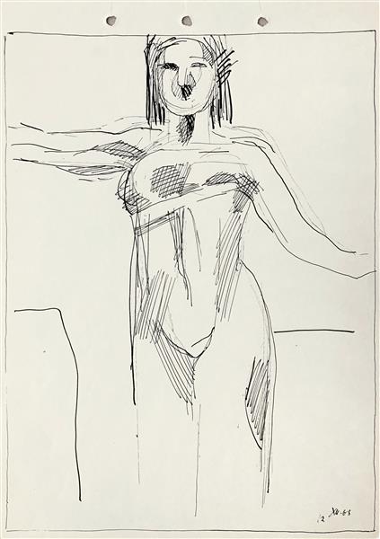 Sketch for "Nika", c.1963 - Hryhorii Havrylenko