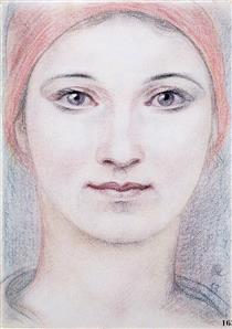 Portrait of a Young Woman - Vasyl Kasiyan
