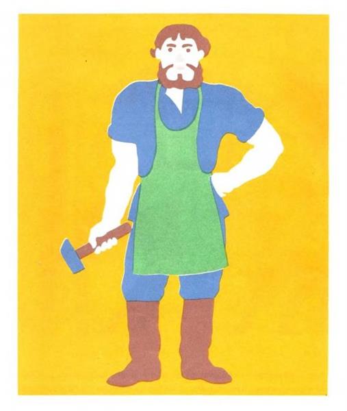 Illustration to Daniil Kharms' book "Fairy Tale", 1971 - Hryhorii Havrylenko