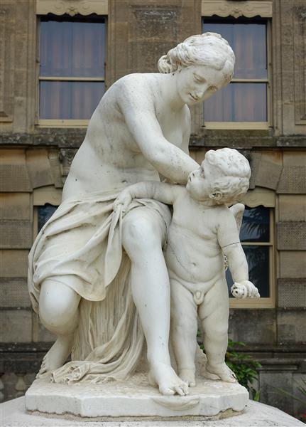 Statue in the Gardens of Waddesdon Manor - Jean-Baptiste Pigalle