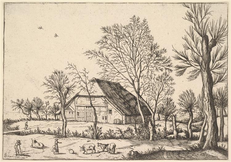 Farm, from The Small Landscapes, 1559 - 1561 - Meister der kleinen Landschaften