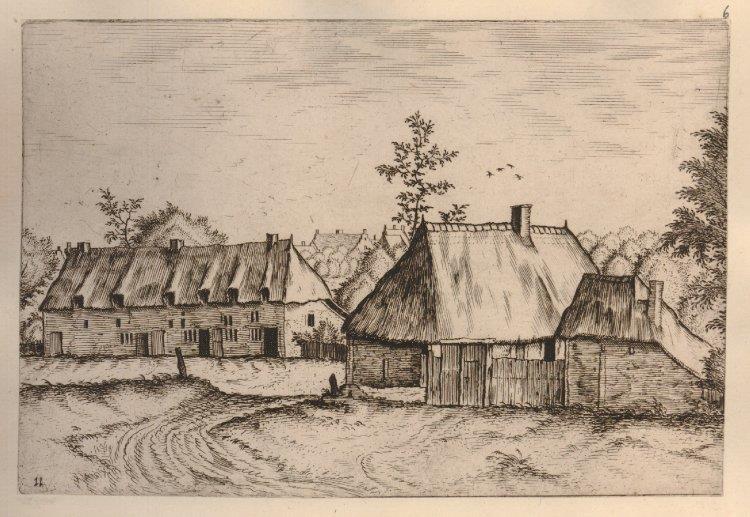 Large Sheds, plate 21 from Regiunculae et Villae Aliquot Ducatus Brabantiae, c.1610 - Master of the Small Landscapes