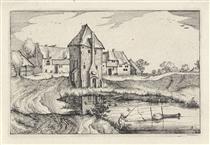 The Pond, plate 9 from Regiunculae et Villae Aliquot Ducatus Brabantiae - Maître des Petits Paysages