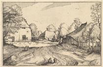 The Swan's Inn, Plate 6 from Regiunculae Et Villae Aliquot Ducatus Brabantiae - Master of the Small Landscapes