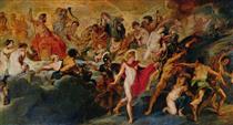 12. The Council of the Gods - Peter Paul Rubens