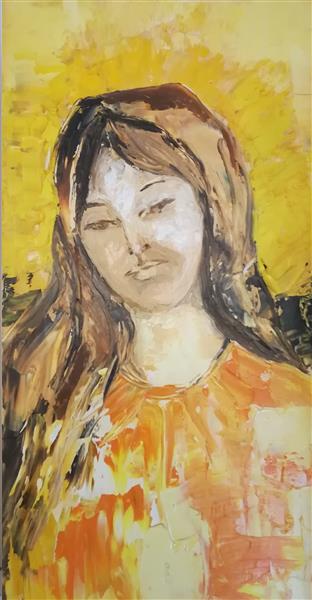 Yellow Madonna, c.1970 - Maria Pia Solito Valerio (PiVal)