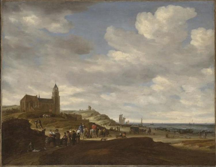 Beach at Scheveningen - Salomon van Ruysdael