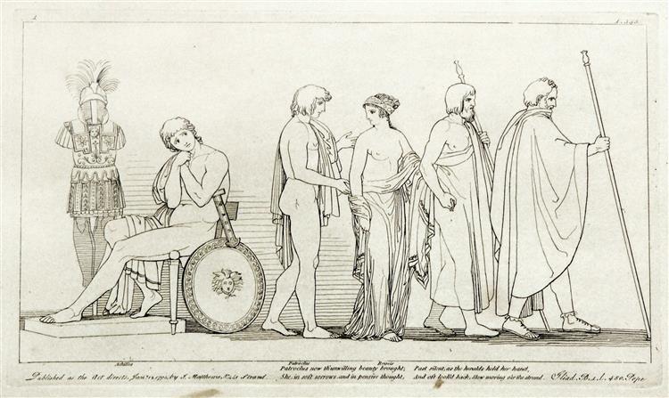 Illustration to the Iliad, 1st chant, 1793 - 1795 - Джон Флаксман