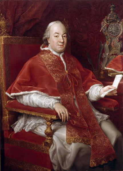 Portrait of Pope Pius VI, Giovanni Angelo Braschi, 1775 - Помпео Батоні