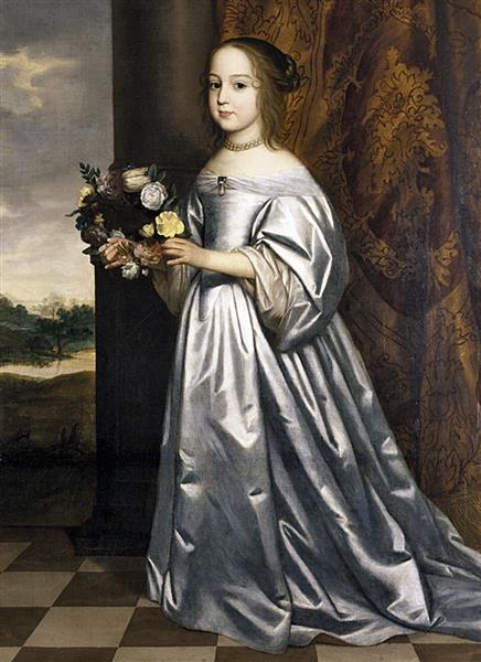 Portret Van Henrietta Françisca Prinses Van Hohenzollern, 1649 - Gerrit van Honthorst