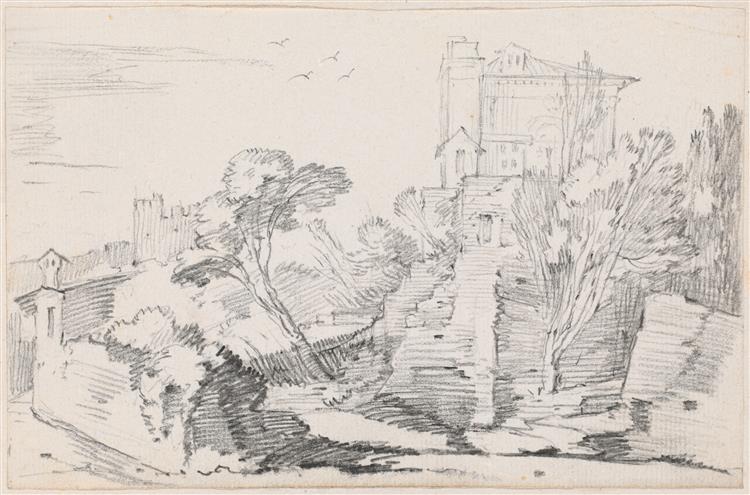 Casino Farnese on the Palatine Hill, Rome, c.1750 - Joseph-Marie Vien