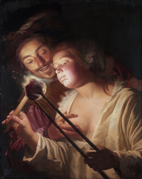 The Soldier and the Girl, c.1621 - Геррит ван Хонтхорст