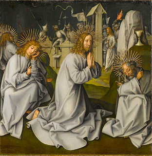 Christ on the Mount of Olives (Grey Passion-1), c.1494 - c.1500 - Hans Holbein the Elder