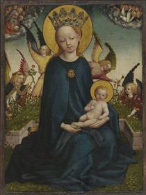 Maria mit dem Jesuskind vor der Rasenbank - Stefan Lochner