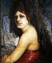 Portrait of spanish woman - Armando Montaner Valdueza