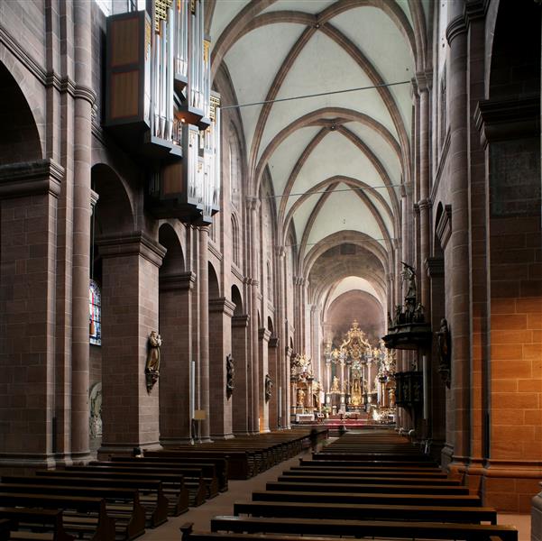 Interior of Worms Cathedral, Germany, 1130 - 1181 - Романская архитектура