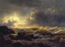 It clears up, coast of Sicily - Andreas Achenbach