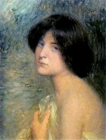 Portrait of  a woman. Melancholy - Жоан Бруль-и-Виньолес