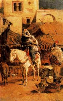 Arabian knight in Tangier - Marià Fortuny i Marsal