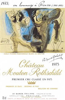 Дизайн этикетки "Chateau Mouton Rothschild" - Пабло Пикассо