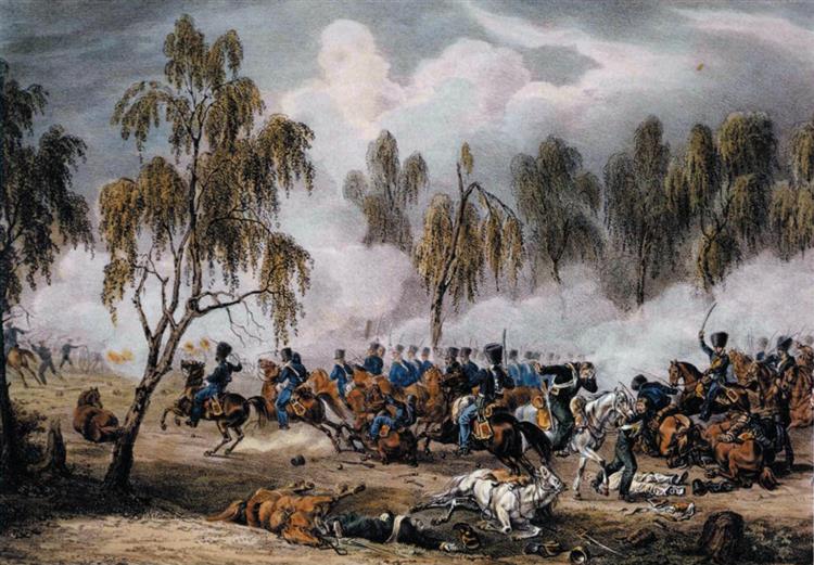 Battle of Ostrovno 1812 - Освальд Ахенбах
