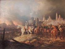 Napoleon In Burning Moscow - Oswald Achenbach