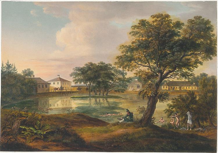 Zaleśsie), Aginski Manor, 1812 - Oswald Achenbach