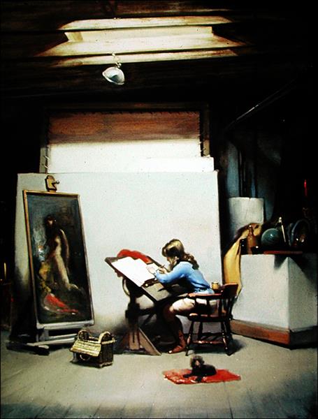 Carroll and Victoria in the Studio, 1969 - Frank Mason