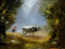 The Oxen - Frank Herbert Mason