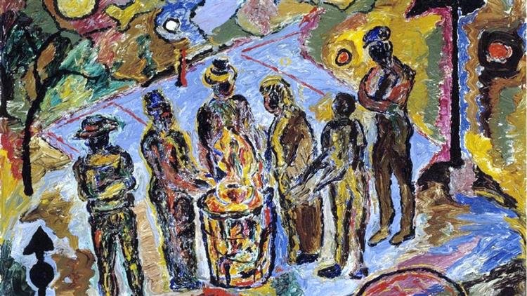 Can Fire in the Park, 1946 - Beauford Delaney