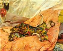 Portrait of Sarah Bernhardt - Georges-Antoine Rochegrosse