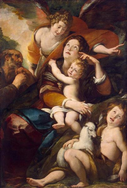 Holy Family with John the Baptist and An Angel, c.1620 - c.1625 - Giulio Cesare Procaccini