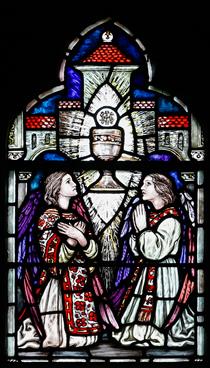 Loughrea St. Brendan's Cathedral. Two Angels Holding a Chalice - Sarah Henrietta Purser