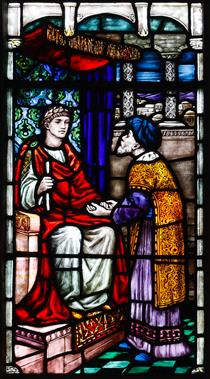 Loughrea St. Brendan's Cathedral. Scene with Pontius Pilate - Sarah Henrietta Purser