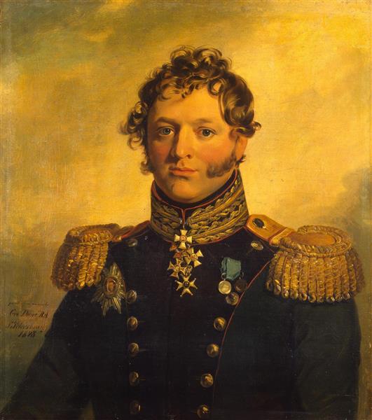 Portrait of Kozen Petr Andreevich, Russian General, 1823 - Джордж Доу