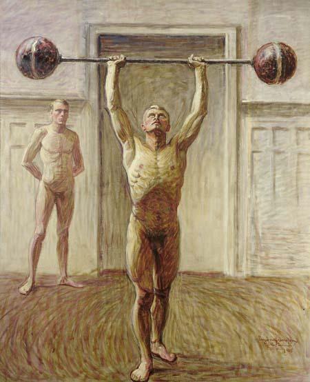 Pushing Weights with Two Arms, 1914 - Eugène Jansson