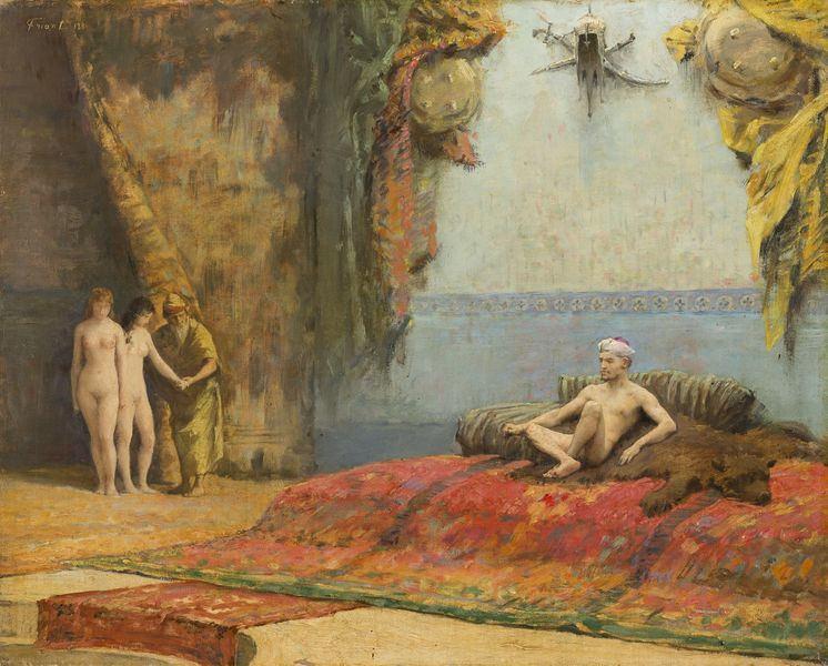 Presentation of the odalisques to the sultan, 1881 - Émile Friant