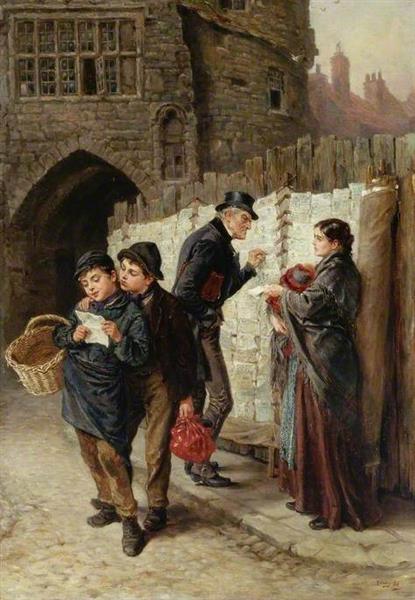 The Ballad Seller, the Black Gate, 1884 - Ralph Hedley