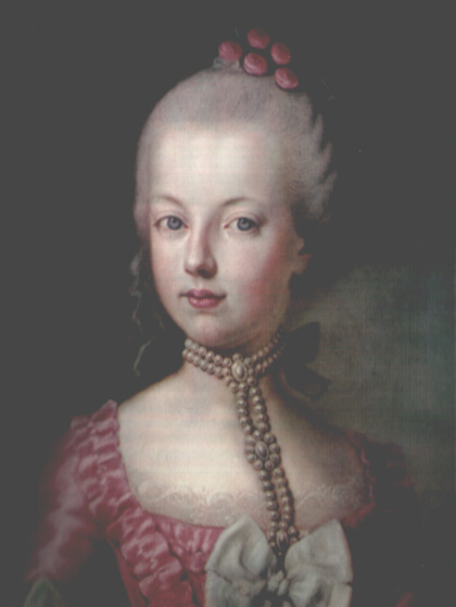 Archduchess Maria Antonia of Austria, the Later Queen Marie Antoinette of France, at the Age of 16, 1771 - Joseph Kreutzinger