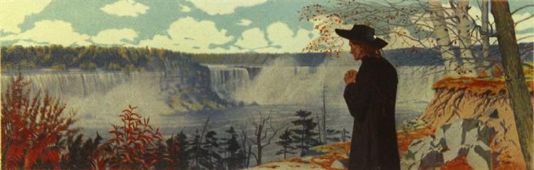 5. Father Hennepin at Niagara Falls, 1909 - Фрэнсис Дэвис Миллет