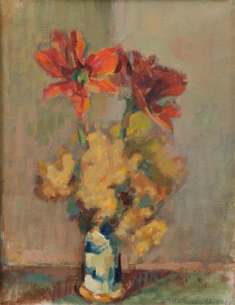 Flowers in a Vase, 1920 - Магнус Энкель
