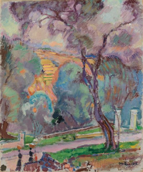 The Park View from San Remo, 1913 - Магнус Енкель