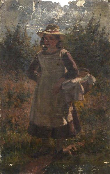 Girl in a Garden, 1868 - Thomas Stuart Smith
