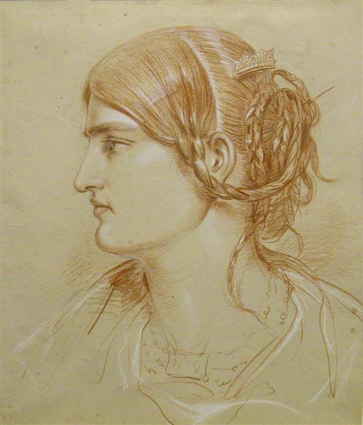 Profile of a Woman's Head, 1845 - Thomas Stuart Smith