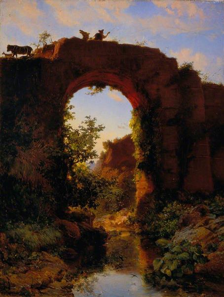 Roman Footbridge, 1849 - Thomas Stuart Smith