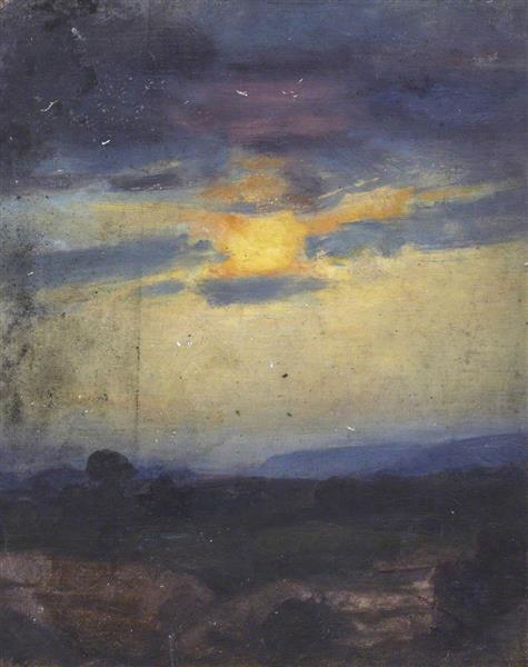 Sunset Landscape, 1850 - Thomas Stuart Smith