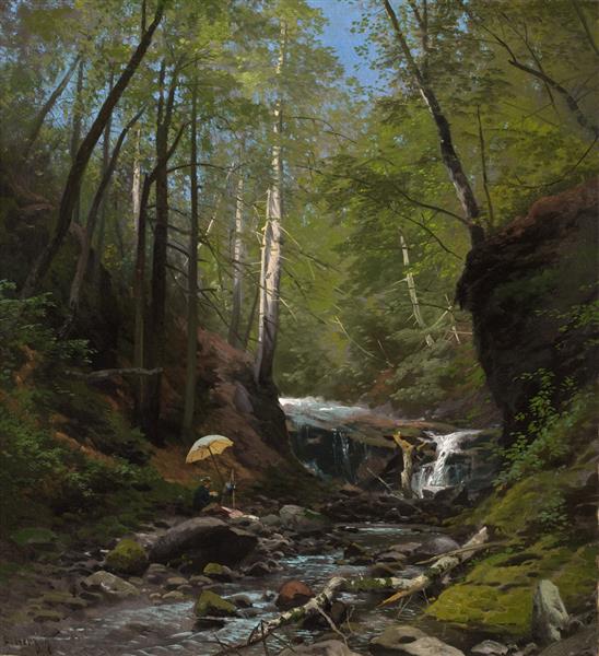 Sketching on Beaver’s Creek, 1880 - 1885 - Герман Херцог