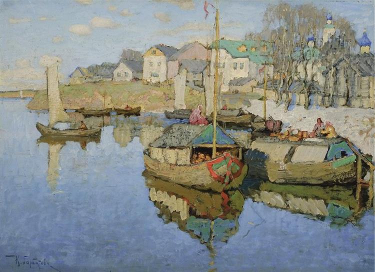 Boats on the River - Constantin Gorbatov